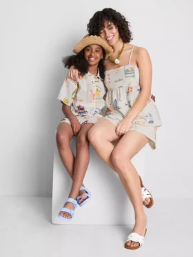 7-15 años | Conjunto de camiseta con detalle de lazo y pantalones cortos
