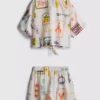 7-15 años | Conjunto de camiseta con detalle de lazo y pantalones cortos