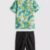 7-15 años | Conjunto de camiseta estampada y pantalones cortos