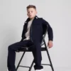 7-15 años | Conjunto de chaqueta con cremallera de jacquard y pantalones de chándal