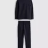 7-15 años | Conjunto de chaqueta con cremallera de jacquard y pantalones de chándal