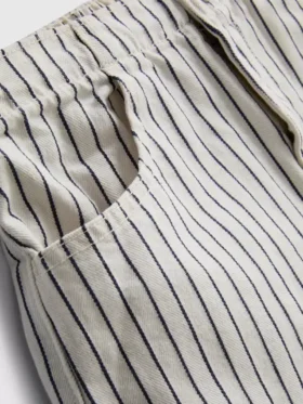 7-15 años | Conjunto de top sin mangas y pantalones cortos de denim a rayas
