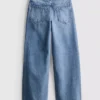 7-15 años | Vaqueros de pierna ancha con lazo floral bordado
