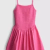 7-15 años | Vestido tipo camiseta con fruncidos