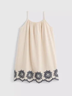 7-15 años | vestido tipo camisola con volantes bordado
