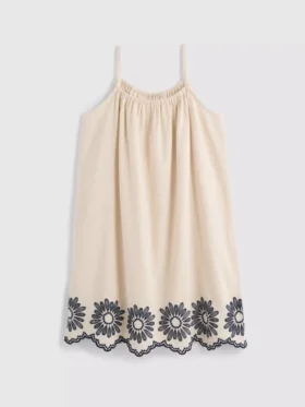 7-15 años | vestido tipo camisola con volantes bordado