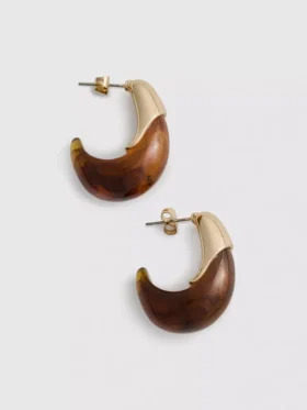 Aros de resina con forma de gota de Paula Echevarría