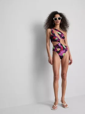 Bañador estampado con aberturas