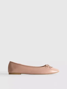 Bailarinas con lazo de imitación de piel en forma de bota