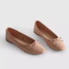 Bailarinas con lazo de imitación de piel en forma de bota