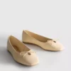 Bailarinas sin cordones de piel sintética con puntera cuadrada y horma ancha
