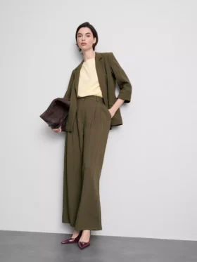 Blazer con solapas en V y textura