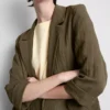 Blazer con solapas en V y textura