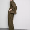 Blazer con solapas en V y textura