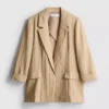 Blazer con solapas en V y textura