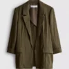 Blazer con solapas en V y textura