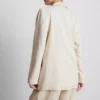 Blazer de una sola fila de botones en mezcla de lino
