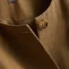 Blazer safari con cinturón de mezcla de algodón