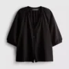 Blusa de manga 3/4 con cuello en V