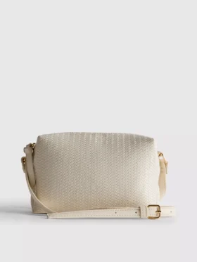 Bolso bandolera con efecto tejido