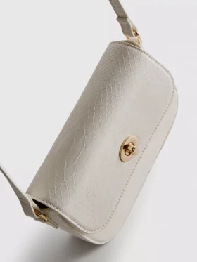 Bolso bandolera de imitación de piel de serpiente