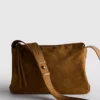 Bolso bandolera plegable de ante «The Edit»