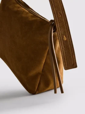 Bolso bandolera plegable de ante «The Edit»