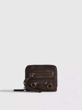 Bolso con cremallera de efecto desgastado