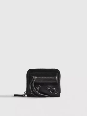 Bolso con cremallera de efecto desgastado