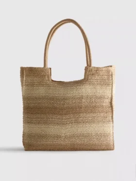 Bolso de compras con efecto tejido