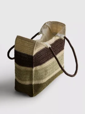 Bolso de compras con efecto tejido