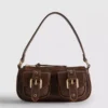 Bolso de hombro con bolsillo y hebilla