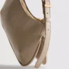 Bolso de hombro curvo de imitación de piel