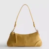 Bolso de hombro de ante sintético