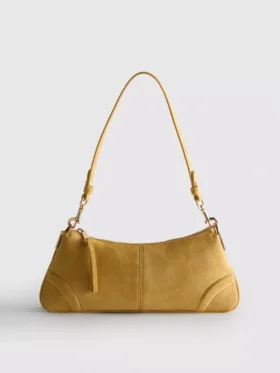Bolso de hombro de ante sintético
