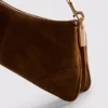 Bolso de hombro de ante sintético