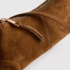 Bolso de hombro de ante sintético