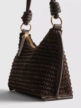Bolso de hombro tejido