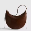 Bolso de hombro tipo «luna» de ante sintético