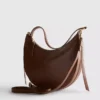 Bolso de hombro tipo «luna» de ante sintético