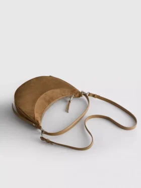 Bolso de hombro tipo «luna» de ante sintético