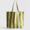 Bolso de lona a rayas