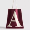 Bolso de lona con iniciales