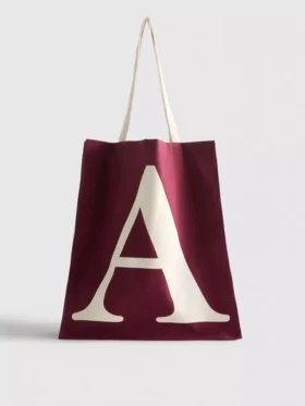Bolso de lona con iniciales