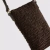 Bolso para móvil tejido con abalorios