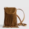 Bolso porta móvil con flecos
