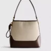 Bolso tipo cubo de imitación de piel
