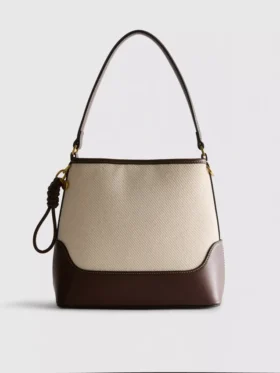 Bolso tipo cubo de imitación de piel
