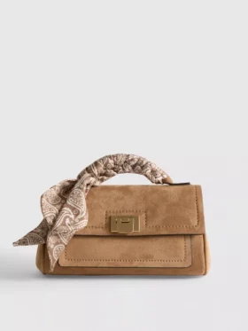 Bolso tipo «grab bag» con asa tipo pañuelo