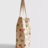 Bolso tote con estampado vegetal